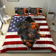 Dachshund Dog And American Flag Bed Sheets Spread  Duvet Cover Bedding Sets