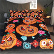 Sugar Skull Pumpkin King Bedding Set For Halloween (Duvet Cover And Pillowcases)