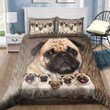 Pug Dog Family Bed Sheets Duvet Cover Bedding Set
