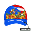 Customize Name Coqui Puerto Rico Flower 3D Cap & Hat, 3D Baseball Cap, Classic Cap