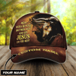 Personalized Name Jesus Bull Riding 3D Cap & Hat, Classic Cap, 3D Baseball Cap