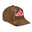 Pink Flamingo Brown 3D Cap & Hat, Classic Cap, 3D Baseball Cap