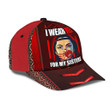 Native American I Wear Red For My Sisters 3D Cap & Hat, Classic Cap, 3D Baseball Cap
