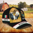 Personalized Rooster Farm Black 3D Cap & Hat, Classic Cap, 3D Baseball Cap