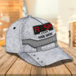 Custom Name Fishing Clock Grey 3D Cap & Hat, Classic Cap, 3D Baseball Cap