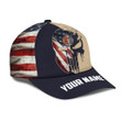 Customize Name Firefighter American Flag 3D Cap & Hat, Classic Cap, 3D Baseball Cap