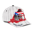 Customize Name Puerto Rico White 3D Cap & Hat, Classic Cap, 3D Baseball Cap