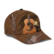 Guitar Brown 3D Cap & Hat, Classic Cap, 3D Baseball Cap