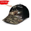 Personalized Deer Hunting Dark 3D Cap & Hat, Classic Cap, 3D Baseball Cap