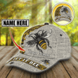 Personalized Let It Bee Classic 3D Cap & Hat, Classic Cap, 3D Baseball Cap