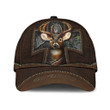 Raised On Deer Hunting And Jesus Classic 3D Cap & Hat, Classic Cap, 3D Baseball Cap