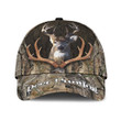 Personalized Hunting Deer Camo In Antler 3D Cap & Hat, Classic Cap, 3D Baseball Cap