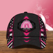 Personalized Breast Cancer Awareness I Wear Pink For Wife 3D Cap & Hat, Classic Cap, 3D Baseball Cap