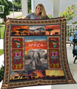 I Left My Heart In Africa Elephant Quilt Blanket Great Customized Gifts For Birthday Christmas Thanksgiving Perfect Gifts For African Culture Lover