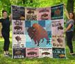 Bison Cow Bison Make Me Happy Quilt Blanket Great Customized Blanket Gifts For Birthday Christmas Thanksgiving