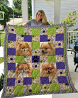 Cute Pomeranian Quilt Blanket Great Customized Blanket Gifts For Birthday Christmas Thanksgiving