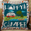 Camping Happy Camper Quilt Blanket Great Customized Blanket Gifts For Birthday Christmas Thanksgiving