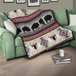 Native American Buffalo Quilt Blanket