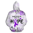 Alzheimer's Awareness Never Give Up Hope 3D All Over Print Hoodie, Or Zip-up Hoodie