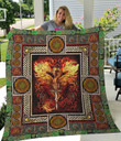 Celtic Fire Dragon Quilt Blanket Great Customized Gifts For Birthday Christmas Thanksgiving Perfect Gifts For Dragon Lover