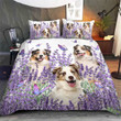 Australian Shepherd And Lavender Bed Sheets Spread Duvet Cover Bedding Set