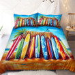 Surfboard And Beach Bedding Set Bed Sheets Spread  Duvet Cover Bedding Sets