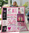 Breast Cancer Awareness My Wife Fight Like A Girl Quilt Blanket Great Customized Gifts For Birthday Christmas Thanksgiving Valentine's Day Wedding Perfect Gifts For Breast Cancer Awareness