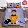 Astronaut Black Little Girl Black Girl Magic Custom Name Duvet Cover Bedding Set