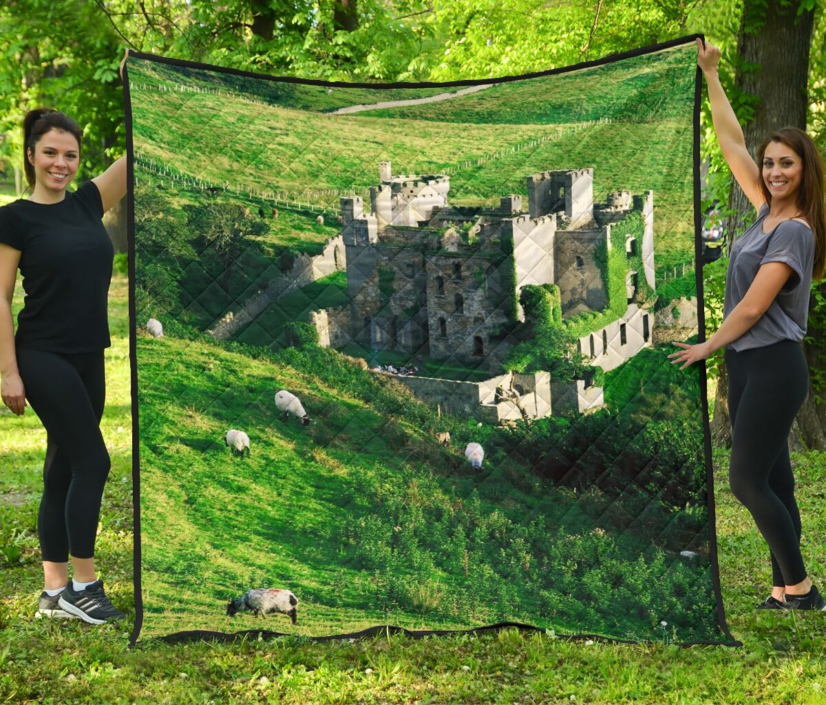 Ireland beauty Scenery, Castle The Rock Of Cashel Quilt Blanket Great Customized Blanket Gifts For Birthday Christmas Thanksgiving