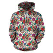 Floral Skull 3D All Over Print Hoodie