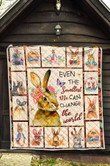 The Smallest Bunny Art And Quote Quilt Blanket