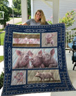 Pig Friends Quilt Blanket Great Customized Blanket Gifts For Birthday Christmas Thanksgiving