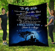 Personalized Biker To My Wife From Husband I Will Love You Forever And Always Quilt Blanket Great Customized Gifts For Birthday Christmas Thanksgiving Wedding Valentine's Day