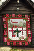 Begin With Christ, Snowman, Cross Quilt Blanket Great Customized Blanket Gifts For Birthday Christmas Thanksgiving