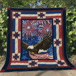 Eagle Firework Quilt Blanket Great Customized Blanket Gifts For Birthday Christmas Thanksgiving