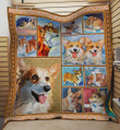Corgi Is So Sweet Quilt Blanket Great Customized Blanket Gifts For Birthday Christmas Thanksgiving