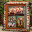 Pig Family Quilt Blanket Great Customized Blanket Gifts For Birthday Christmas Thanksgiving