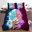Dragon Ball Chibi Goku Super Saiyan God & Super Saiyan Blue Split Bed Sheet Spread Comforter Duvet Cover Bedding Sets