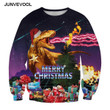 Men’s Sweatshirt Merry Christmas Dinosaur All Over Print Sweatshirt