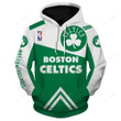Boston Celtics 3D Hoodie Zip Hoodie, NBA 3D All Over Print Hoodie Zip Hoodie