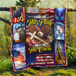 Stand For The Flag Kneel For The Cross Eagle American Flag Quilt Blanket Great Customized Blanket Gifts For Birthday Christmas Thanksgiving