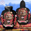 Personalized Custom Name Kansas City Chiefs Skull Roses 3D All Over Print Hoodie, Or Zip-up Hoodie