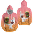 Rayman Raving Rabbids - The Rabbid Eating A Hamburger 3d Full Over Print Hoodie Zip Hoodie Sweater Tshirt