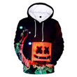 Youth Marshmello 3D All Over Printed Hoodie, Zip- Up Hoodie