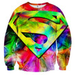 Superman Rainbow Ugly Christmas Sweater, All Over Print Sweatshirt