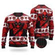 Deadpool & Guns Pattern Ugly Sweater