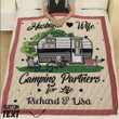 Personalized Husband And Wife Camping Partners For Life Quilt Blanket Great Customized Gifts For Birthday Christmas Thanksgiving