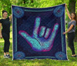 Sign Language Love - Mandala Art Quilt Blanket Great Customized Blanket Gifts For Birthday Christmas Thanksgiving