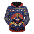 All Might Christmas Unisex Pullover 3D All Over Print Hoodie, Zip-up Hoodie