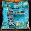 I Swim To Find Peace With Myself Quilt Blanket